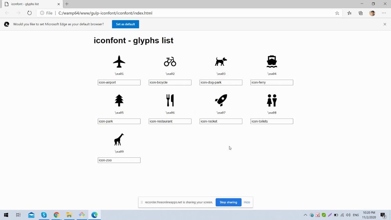 gulp iconfont