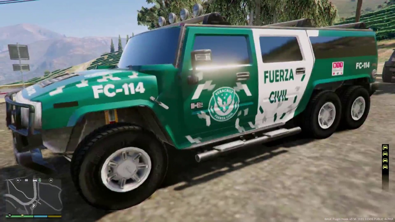 GTA V LSPDFR #114 FUERZA CIVIL VERACRUZ [CONVOY  HUMMER] CATEO | TheAxelGamer