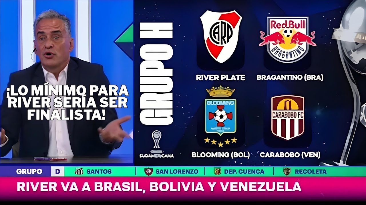 River plate ya conoce su grupo, se sorteo la fase de grupos de la copa sudamericana