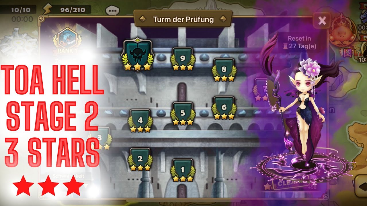TOA Hell Stage 2 Aschubel 3 Stars F2P Team // May 2023
