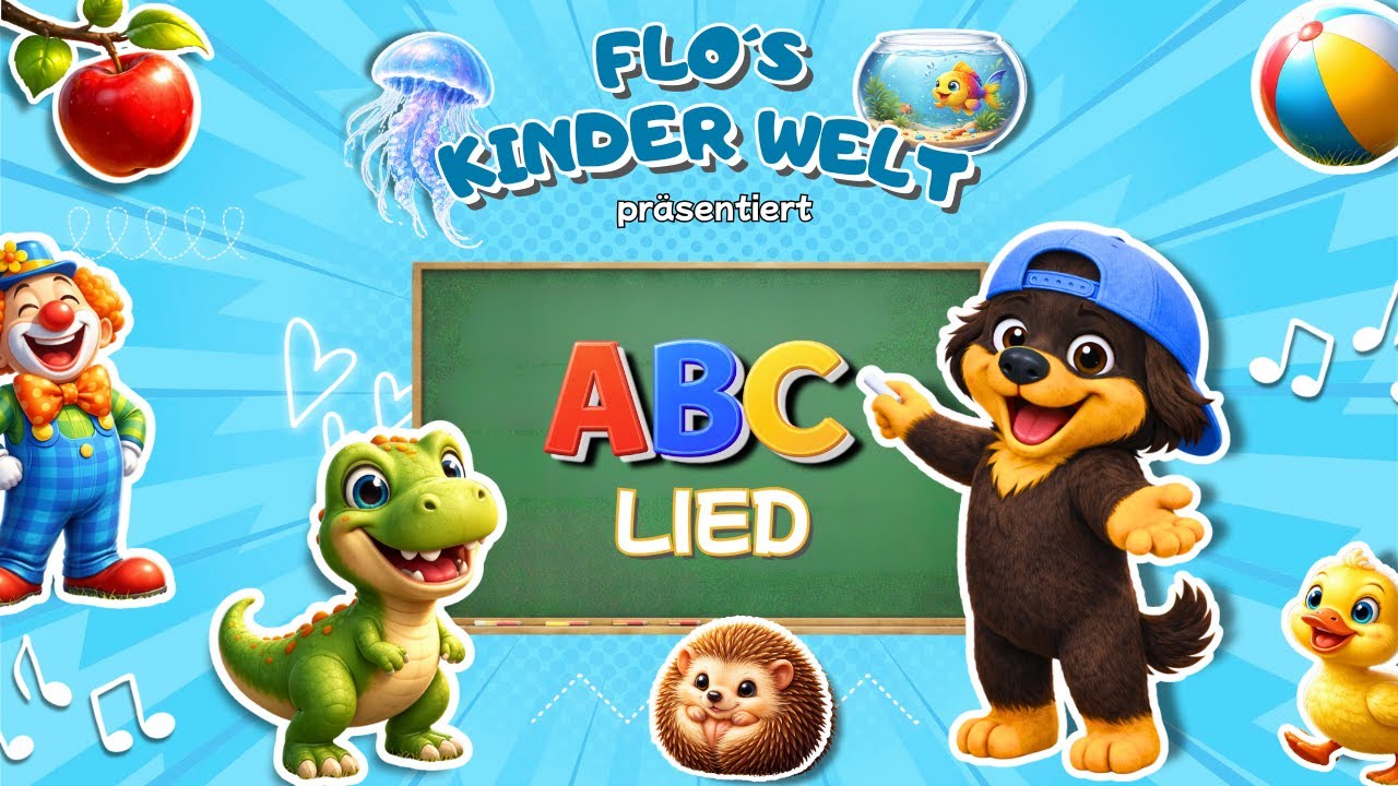 ABC Lied deutsch 🔤 Buchstaben lernen mit Flo 🐕 | Kinderlied Alphabet - deutsch