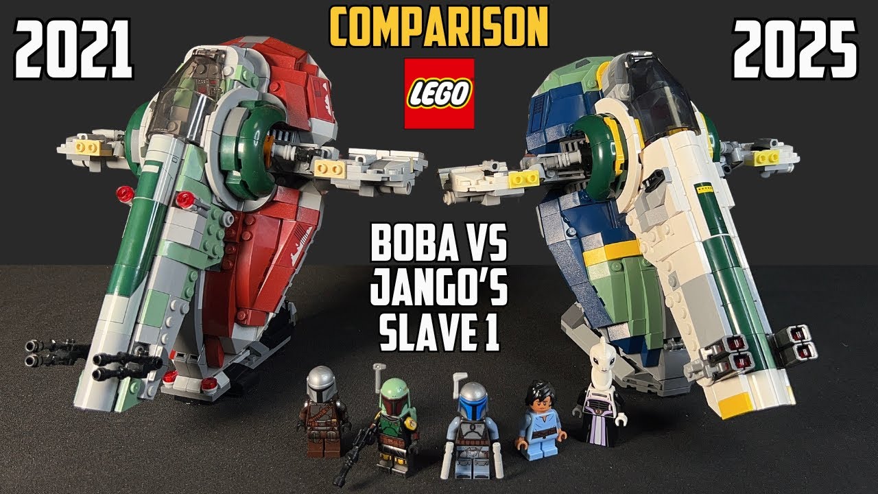 COMPARISON: LEGO Jango Fett's Slave 1 (2025) vs Boba Fett's Slave 1 (2021)