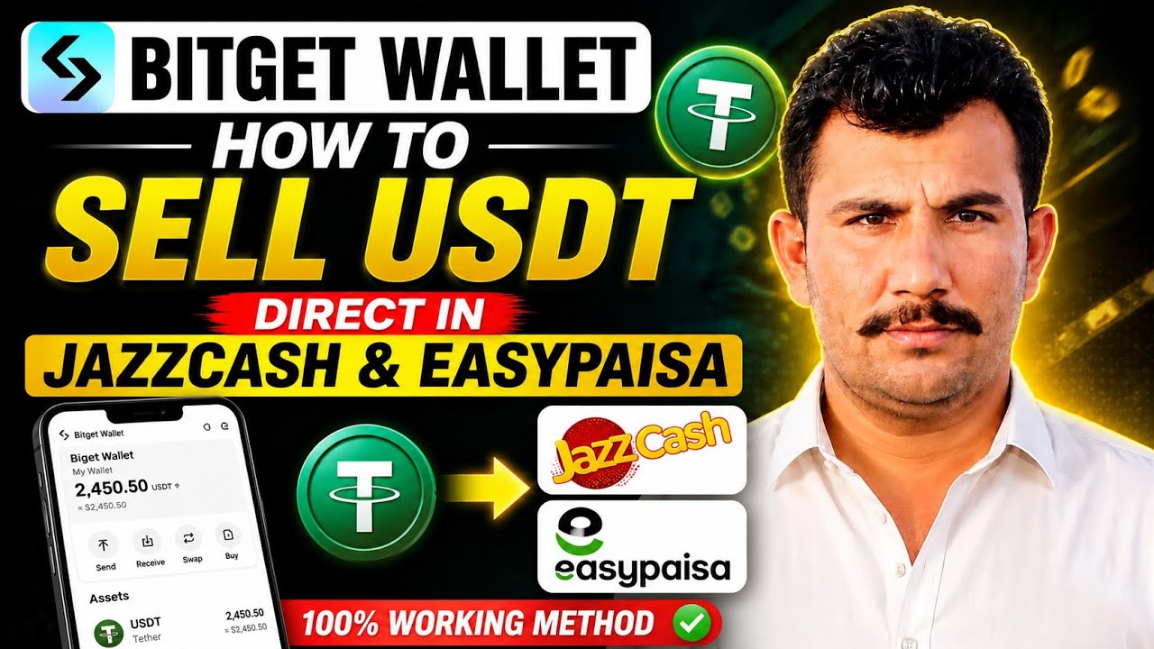 How to Sell USDT in Bitget Wallet Direct to JazzCash & Easypaisa | Step-by-Step Guide (2026)