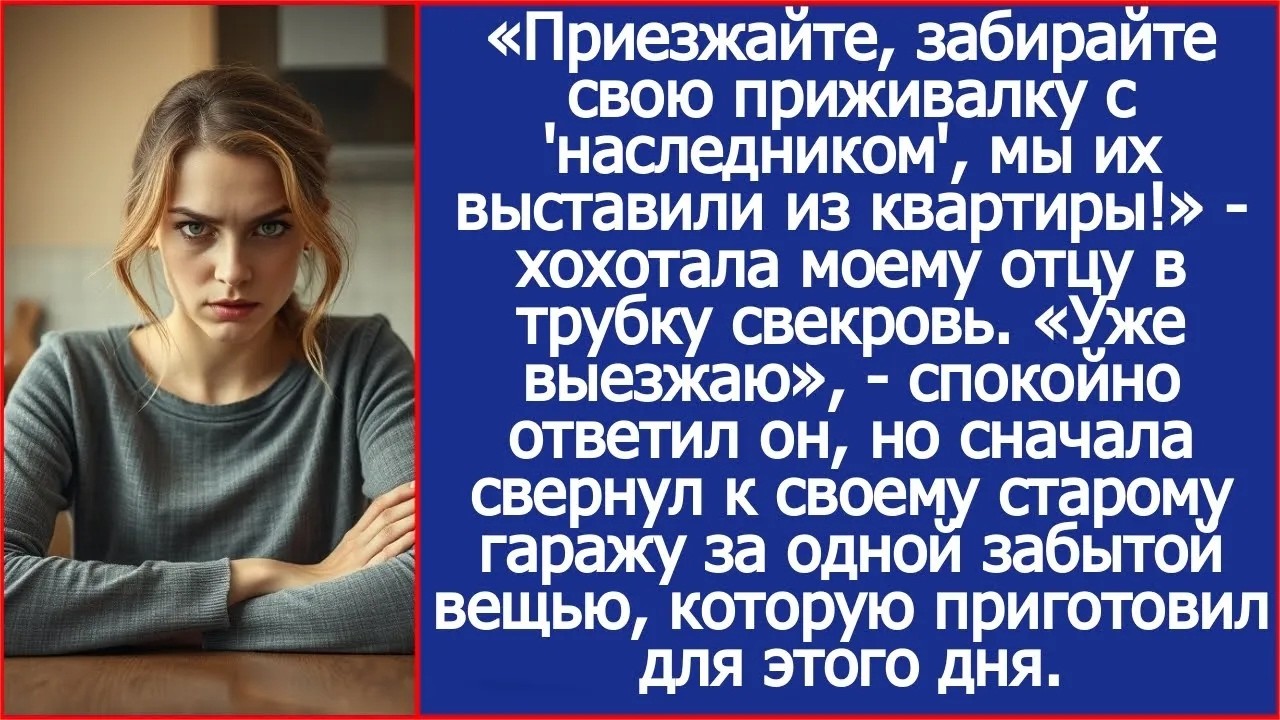 Приезжайте, забирайте свою приживалку, мы ее выставили из квартиры! Позвонила моему отцу свекров