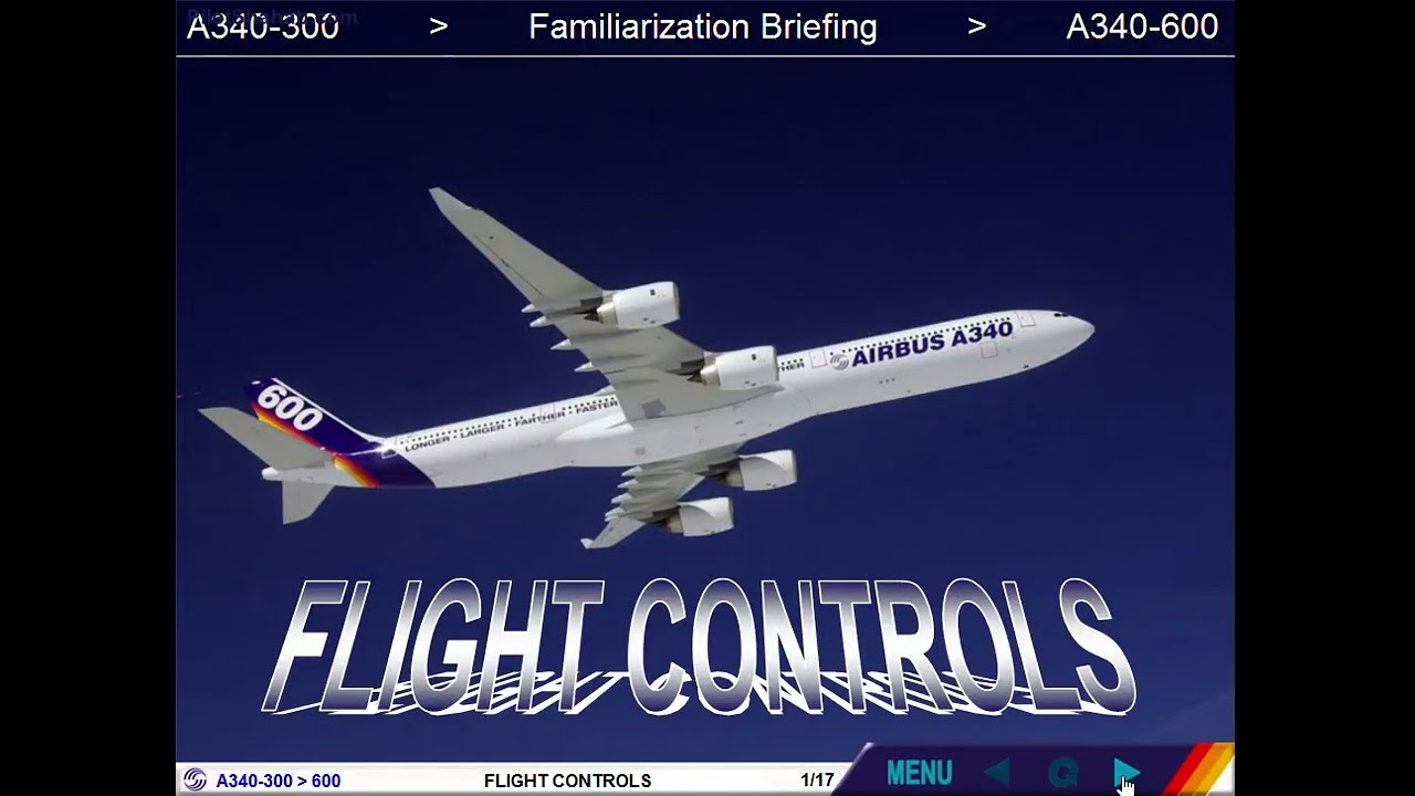 Airbus A340 CBT -Difference A343 to 346: 5- FLIGHT CONTROLS