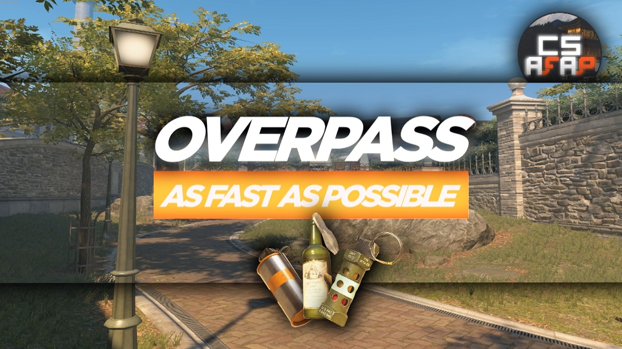 OVERPASS as fast as possible (meta nades, strats, utility) | CS2 afap