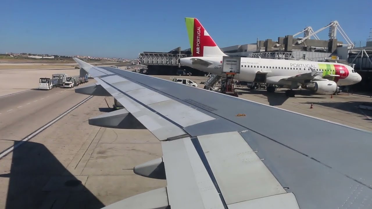TAP AIR PORTUGAL Airbus A320R Fantastic Landing at Lisbon Airport LIS