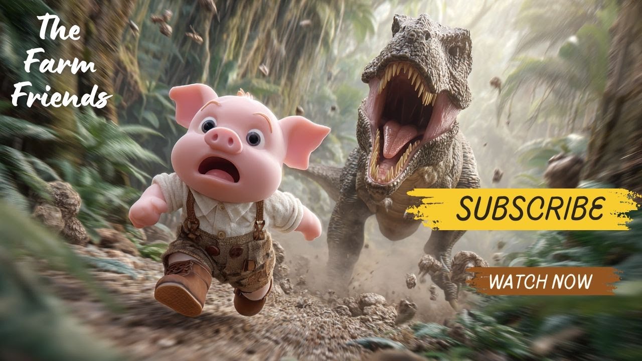 Piggy Time Travels to the Dinosaur World – Jurassic Adventure for Kids!