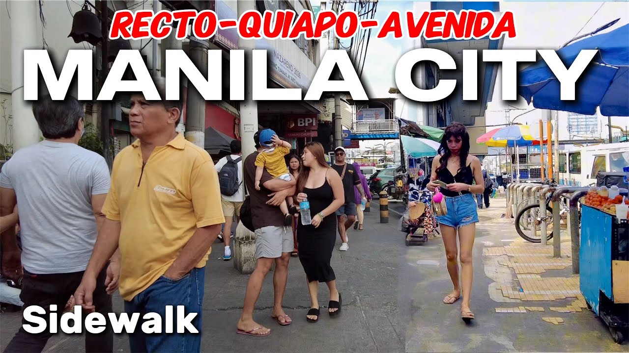Walking Downtown MANILA🇵🇭RECTO-QUIAPO-AVENIDA Sidewalking Tour.