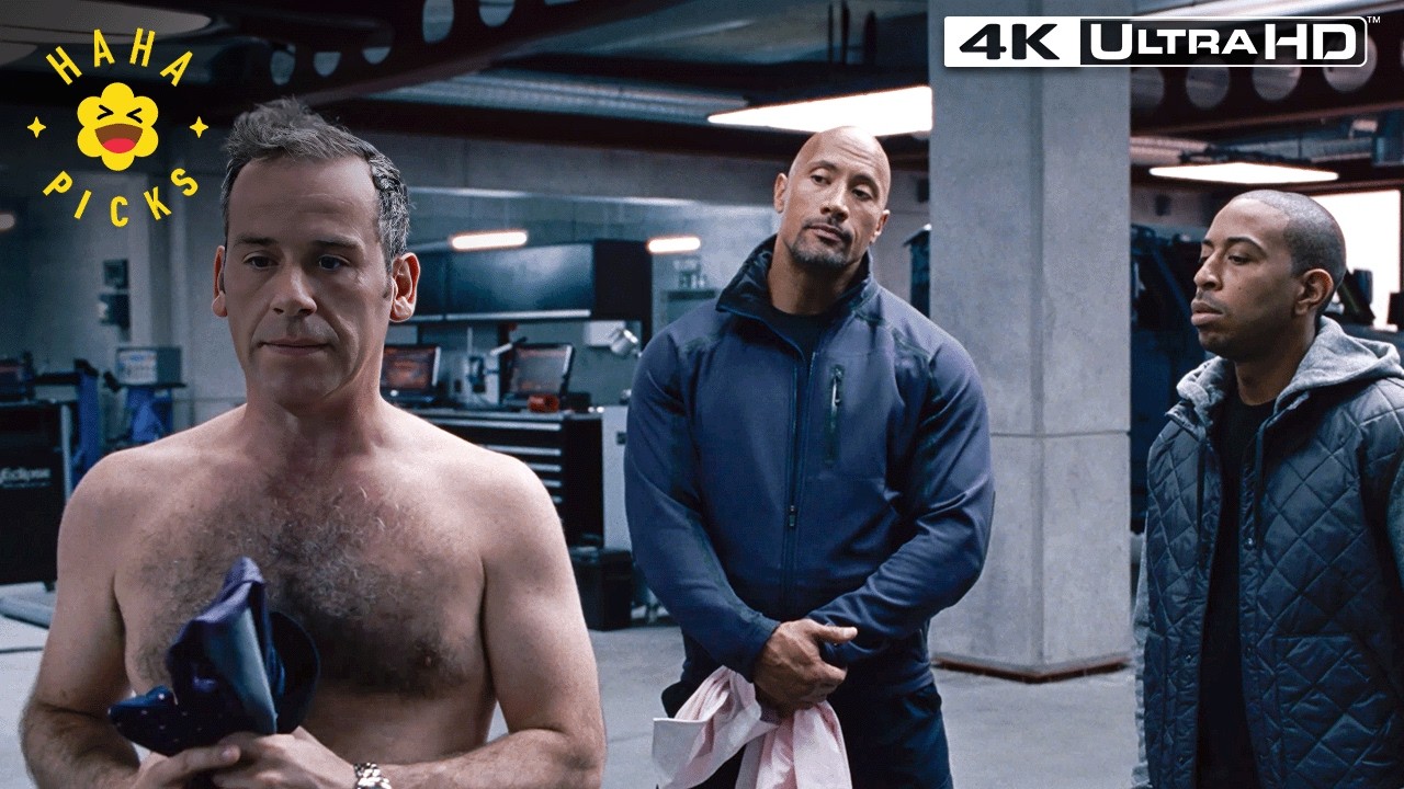 Salesman Mocks Hobbs and Tej… Then Loses His Clothes | Fast & Furious 6