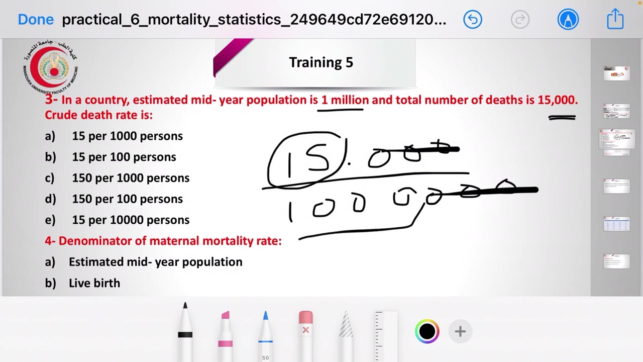 Practical - Community - Sec. 6 - Mortality statistics