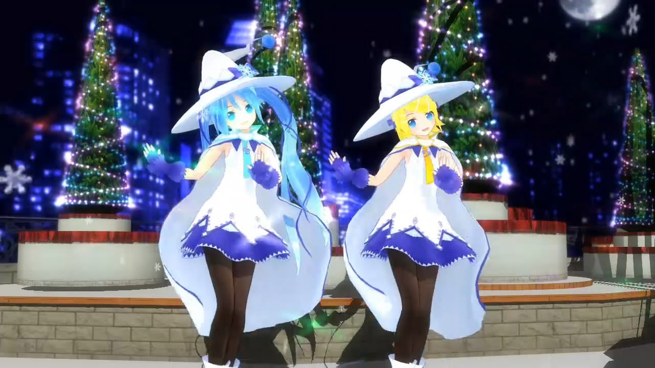 【VOCALOID MMD PV】Miku Hatsune & Kagamine Rin's Love! Snow! Really Magic! Dance