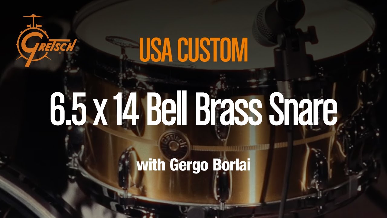 GRETSCH USA Bell Brass Snare Drum 6.5 x 14&Prime; played by Gergo Borlai