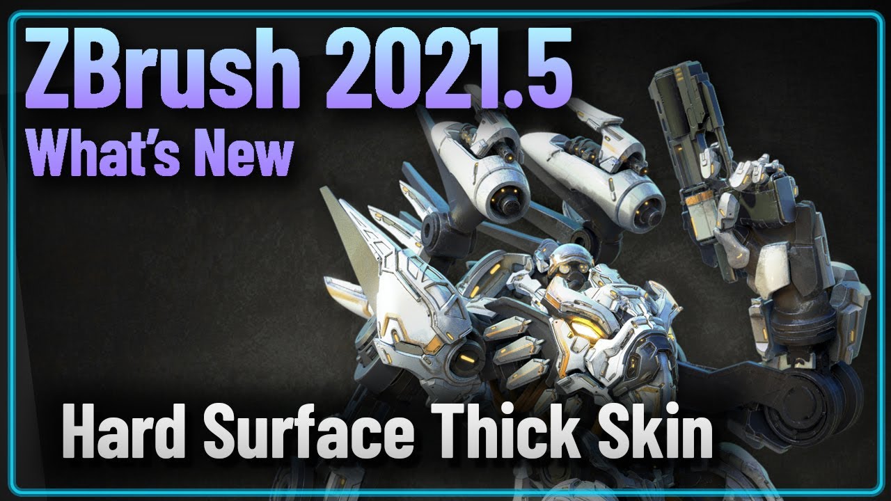 060 ZBrush 2021.5 - Thick Skin Hard Surface Techniques - Mech Concept Details Using Thick Skin!