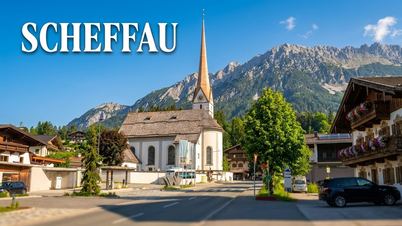 Scheffau am Wilden Kaiser 🇦🇹 | Beautiful Austrian Village Walking Tour 4K | Natural Sounds