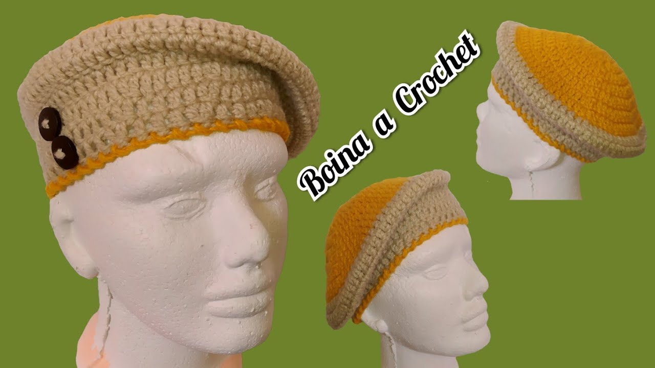 👒Boina a Crochet  ( Paso a Paso ) Con Indicaciones Para Diferentes Edades - Muy Fácil de Tejer
