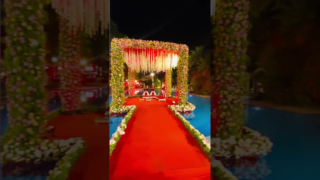 Pool Side Mandap Decoration || Mandap Decor Ideas || Wedding Decorations