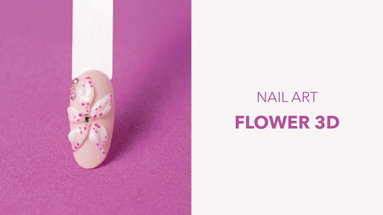 Tutorial de Nail Art Flor 3D Rosa 🌸