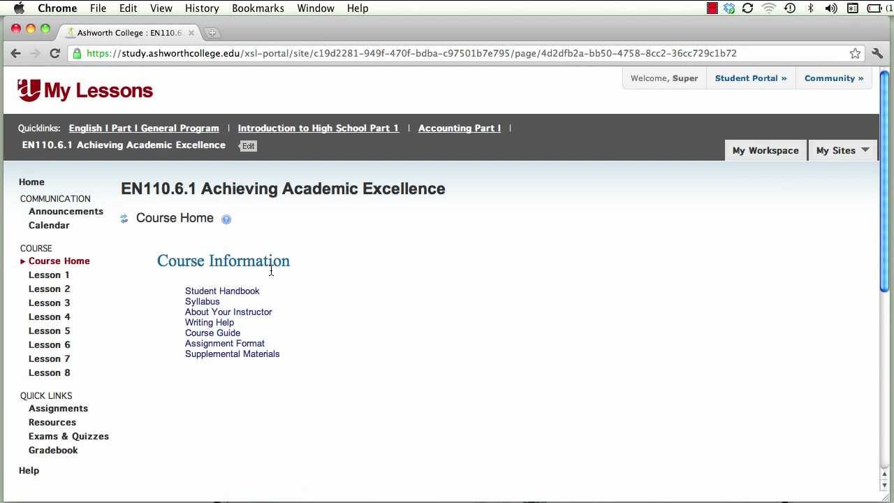 Ashworth College Online Course Orientation
