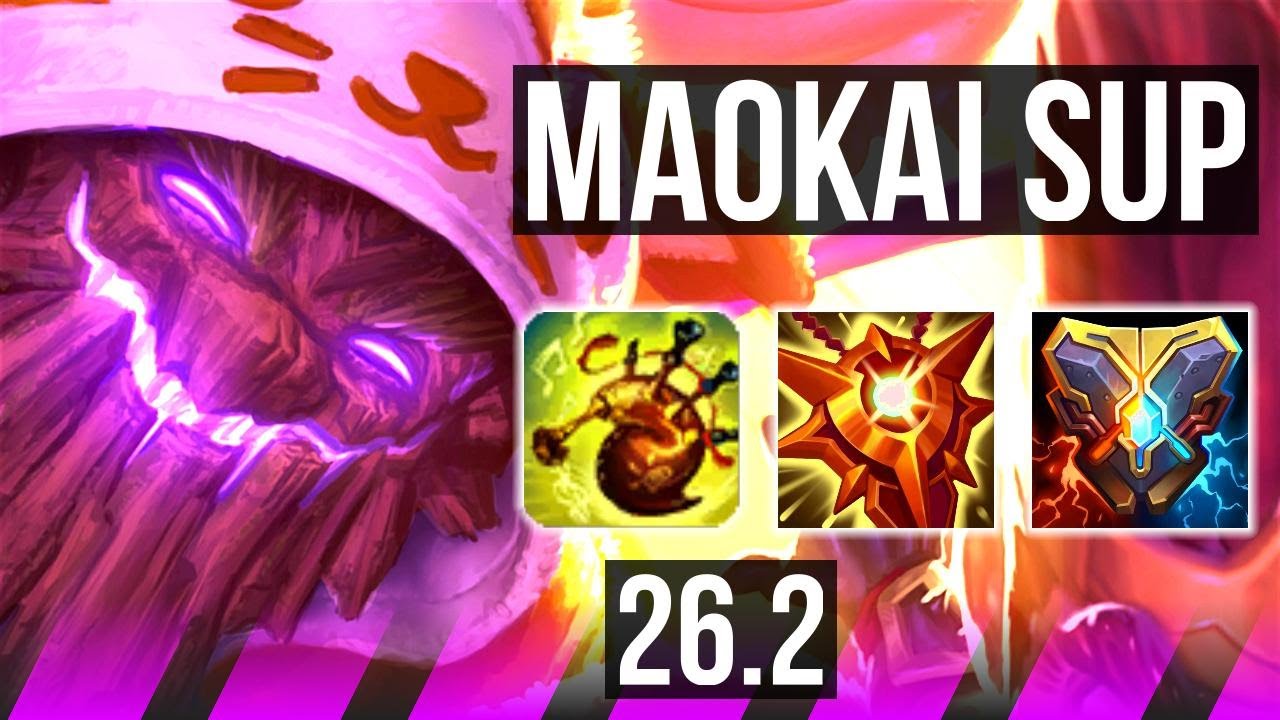 MAOKAI & Ashe vs SORAKA & Zeri (SUP) | 8k gold comeback | KR Diamond | 26.2