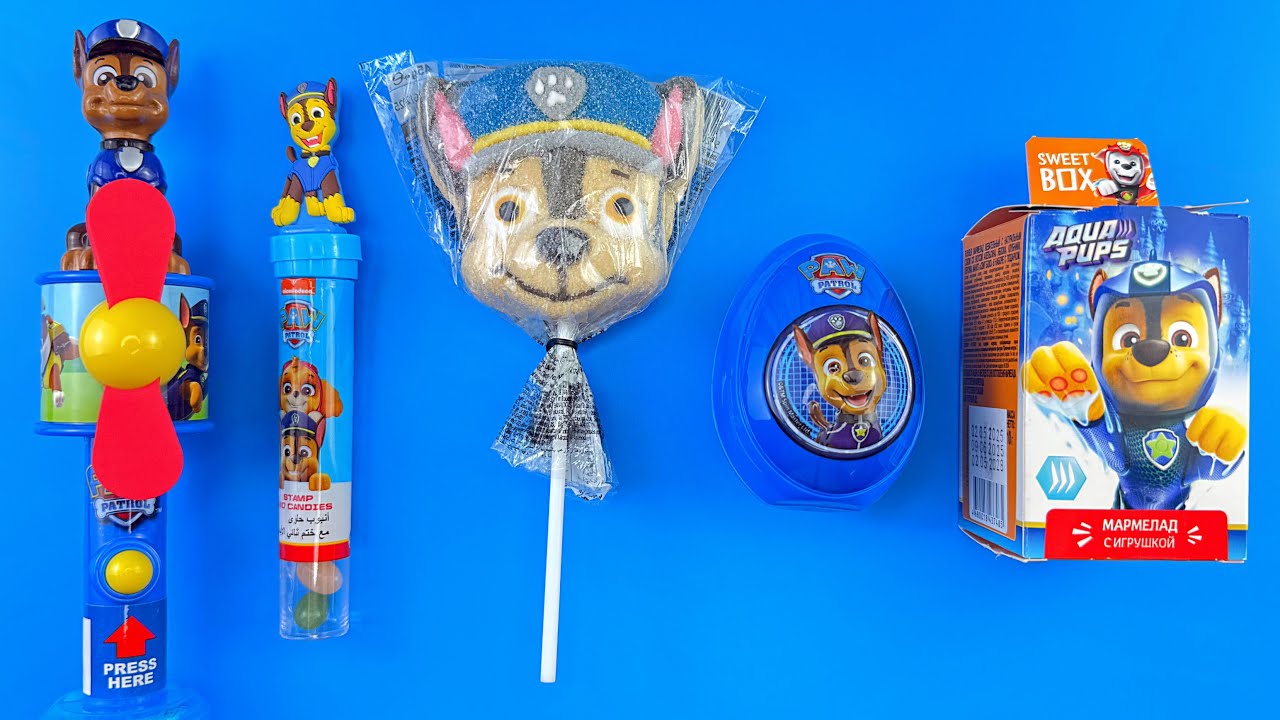 my favorite ASMR Candy💙🩵Egg Surprise Lollipop Chocolates & Toys Unpacking | Paw Patrol | Baby Shark