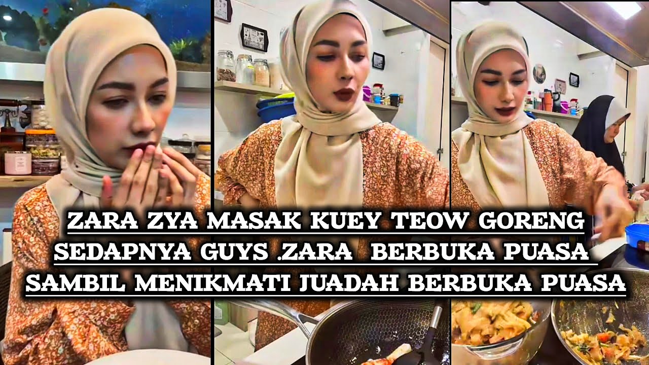 ZaraZya masak keteow goreng untuk berbuka puasa .sedapnya zara makan semasa berbuka puasa.