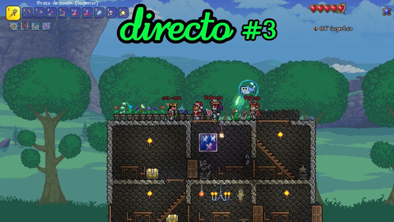 hoy nos toca minar y conseguir cositas terraria #3