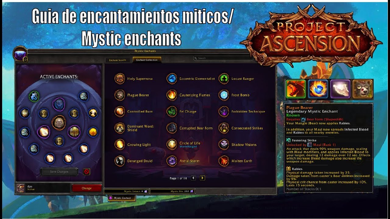 Ascension Wow. Área 52. Guía de encantamientos míticos / mystic enchants. Como se usan y encuentran.