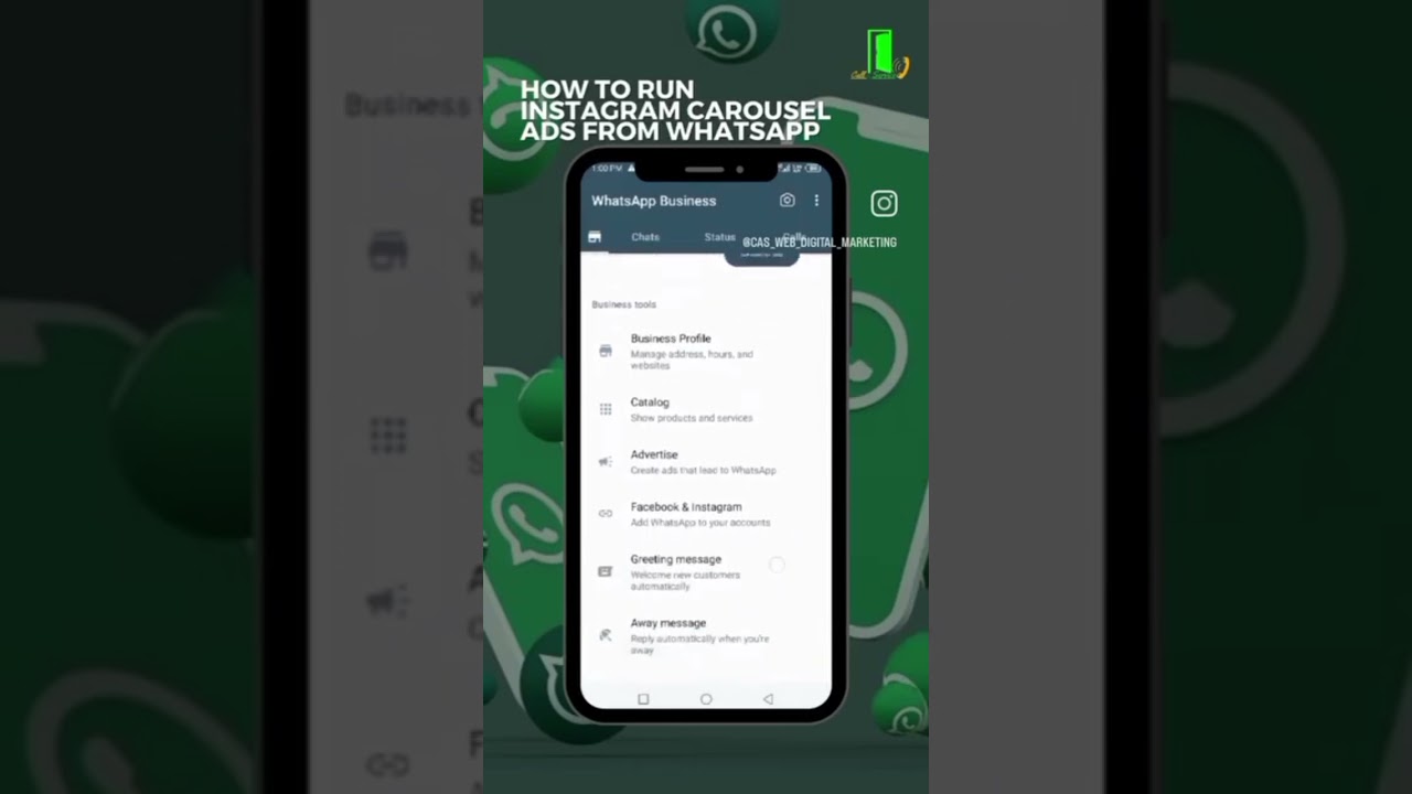 how to run ads on Facebook and Instagram from whatsApp