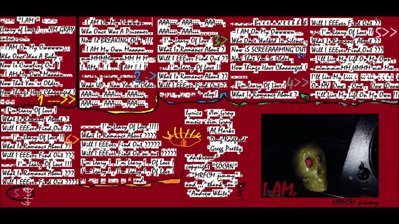 JIM GRAY DARKROOM "I AM" (OFFICIAL) music & lyrics