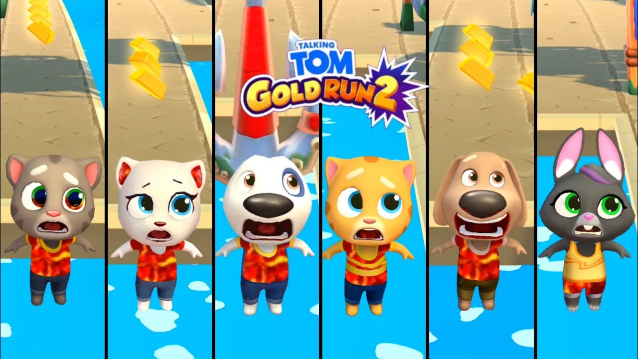 Talking Tom Time Rush All Lava Characters Water Failed Funny Fails & Falls Moments Android Gameplay