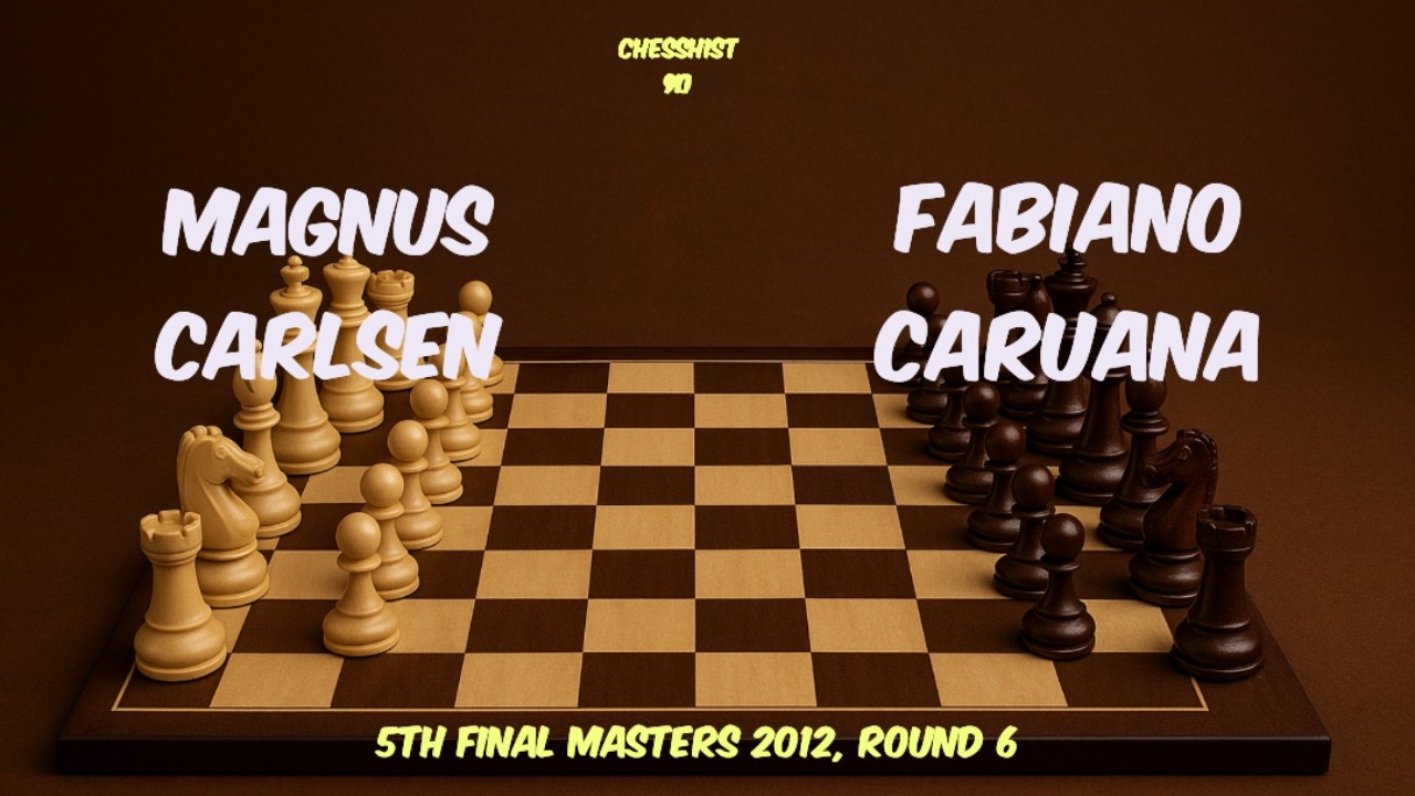 Magnus Carlsen vs Fabiano Caruana (5th Final Masters 2012 Round 6) #chess