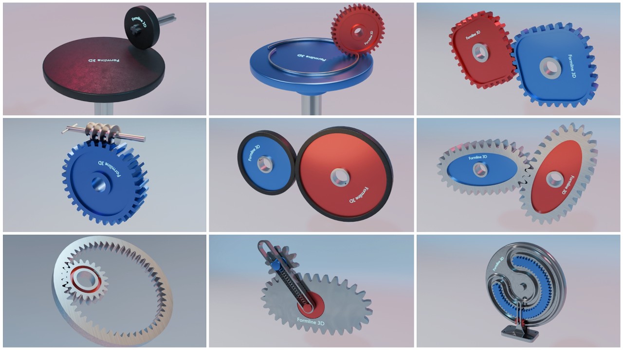 507 Mechanical Movements Vol. 4 (No. 28–36) - 3D Animation