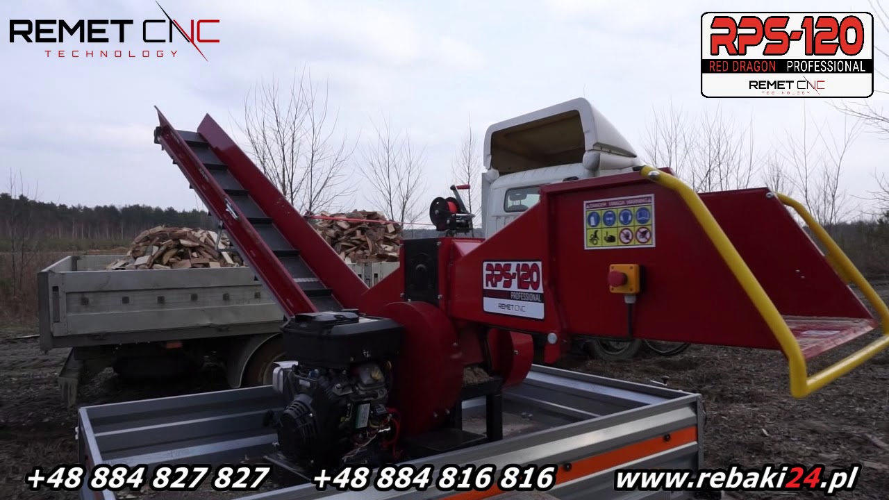 RĘBAK SPALINOWY  RPS-120 NA PODSTAWIE OBROTOWEJ 360˚ z silnikiem  Briggs&Stratton 23 KM