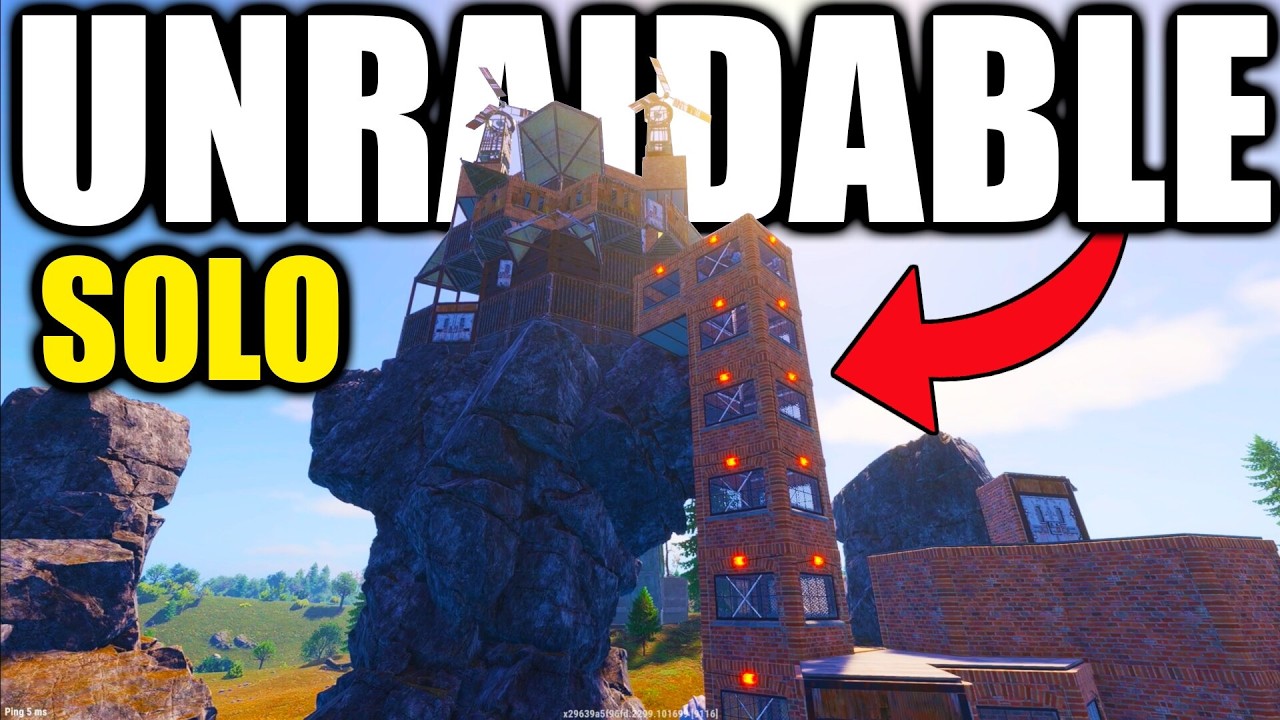 НЕУЯЗВИМАЯ СОЛО-база на &laquo;скале-наковальне&raquo; &mdash; Rust Console Edition