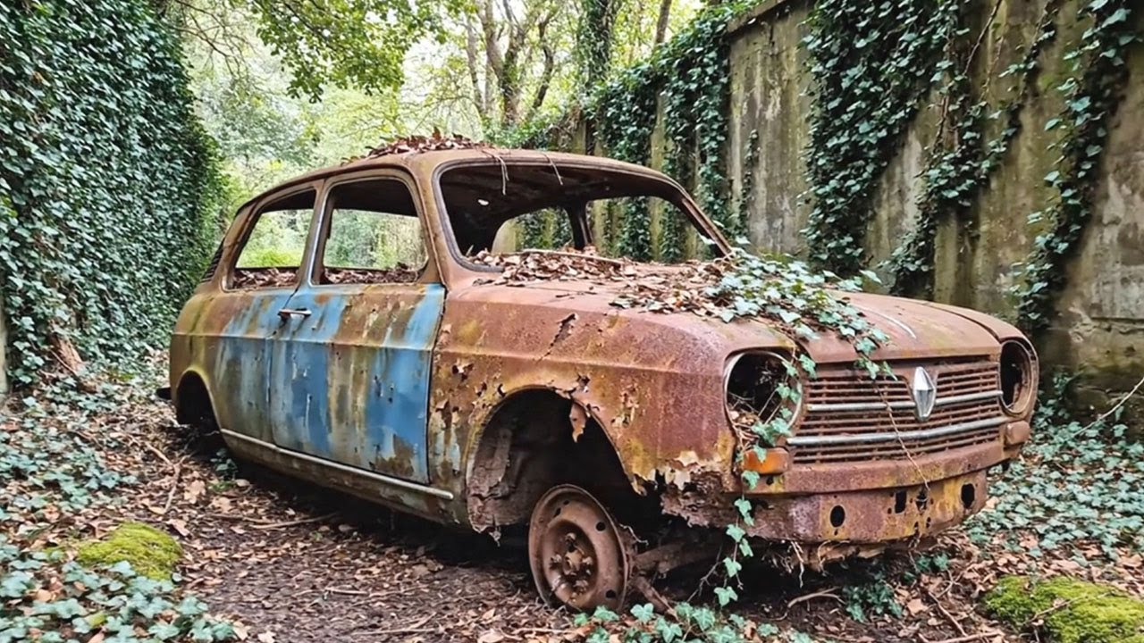 This Vintage Car Was Forgotten in the Forest for Decades… Until It Was Restored