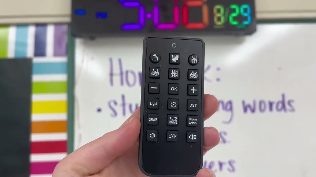 Digital Wall Clock Large Display 16, Digital Clock with 11 RGB Colors Changing Remote Control Review