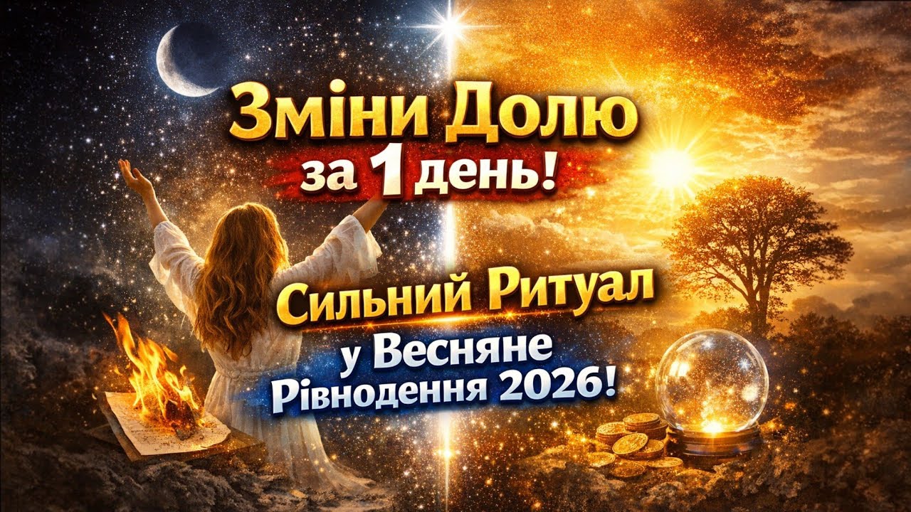 🌱 ЗМІНИ ДОЛЮ за 1 ДЕНЬ! Сильний Ритуал у Весняне Рівнодення 2026!