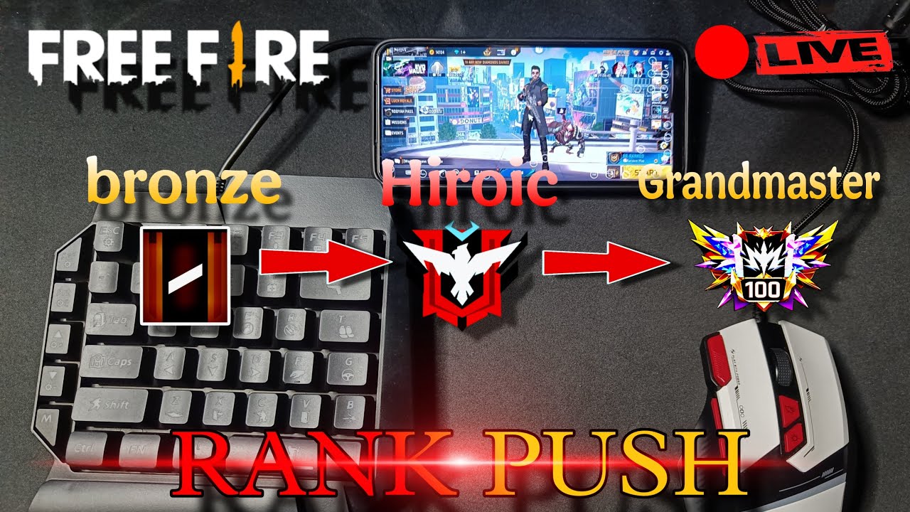 🔴 LIVE RANK PUSH😍 with keyboard⌨️ and mouse🖱. Eartray is Live