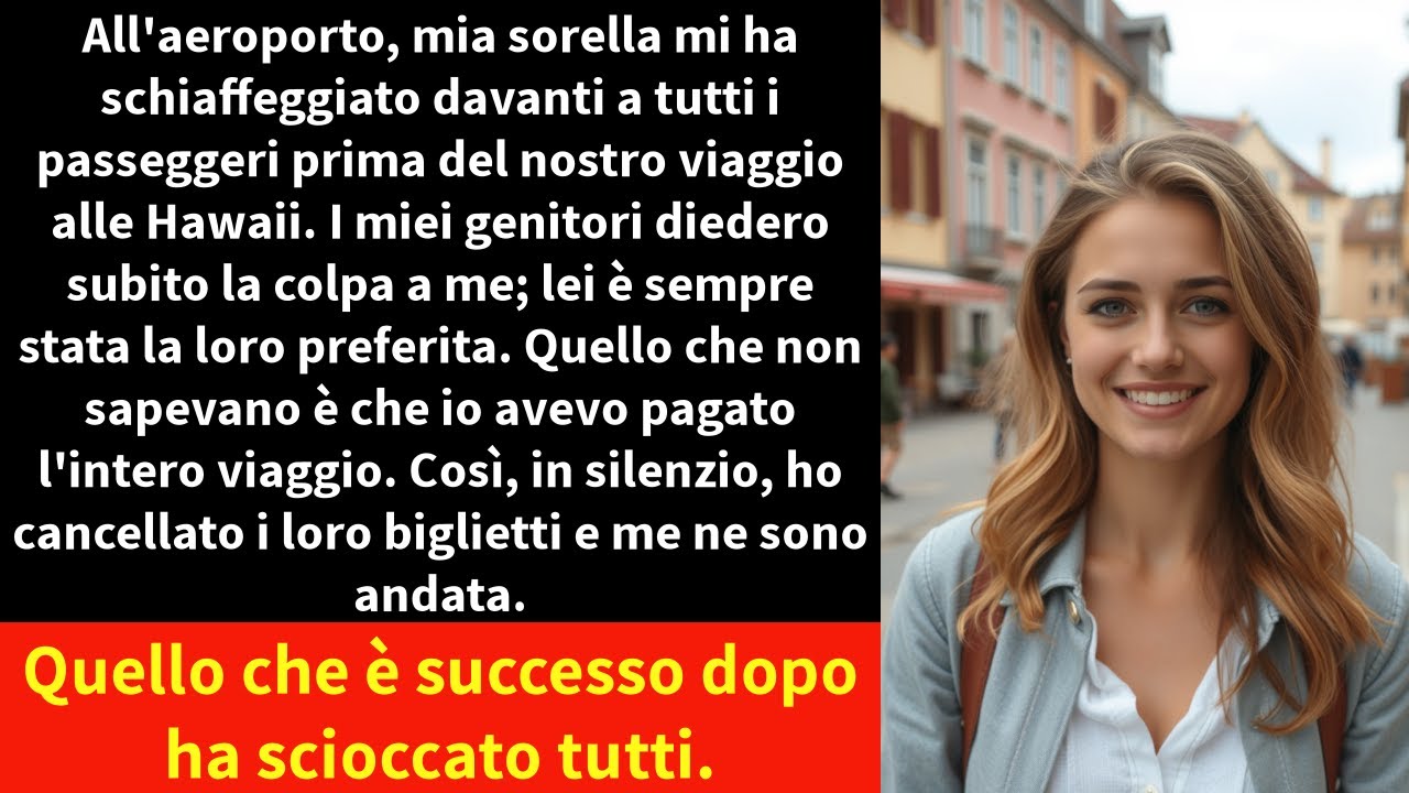 All'aeroporto, mia sorella mi ha schiaffeggiato davanti a tutti i passeggeri prima del nostro