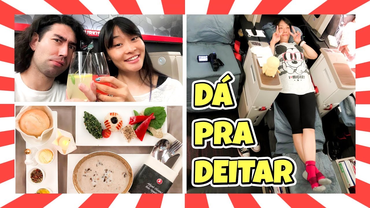 ISSO SIM É QUE É VOAR DE AVIÃO (classe executiva com a TURKISH AIRLINES) - Japão Nosso De Cada Dia