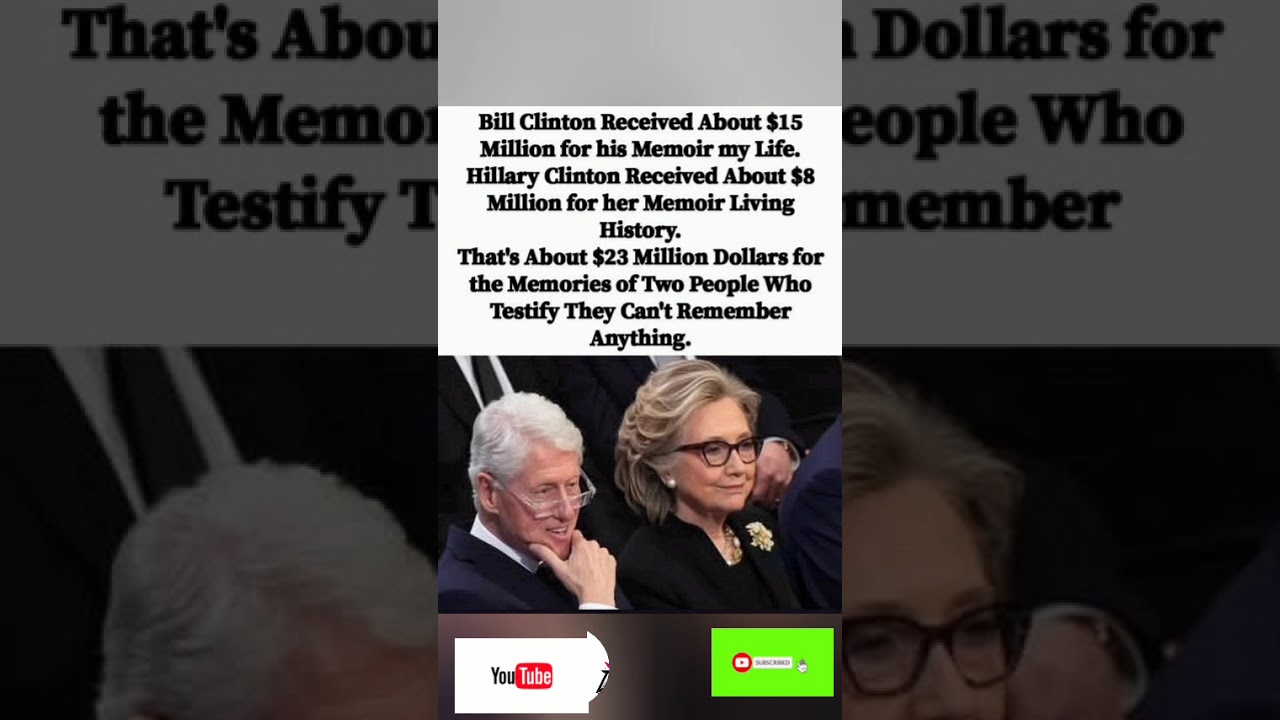 💰📚 $23M IN MEMORIES? BILL & HILLARY CLINTON&rsquo;S MEMOIRS MADE MILLIONS.#shorts