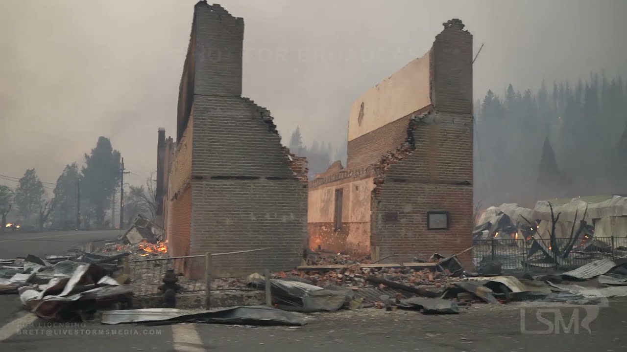 08-04-2021 Greenville, Ca Dixie Fire completely destroys town, few stuctures remain