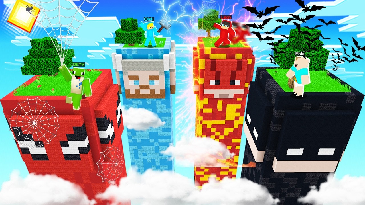 WIEŻA SUPERBOHATER&Oacute;W DEYV vs LEON vs OLEK vs BOLO w Minecraft!