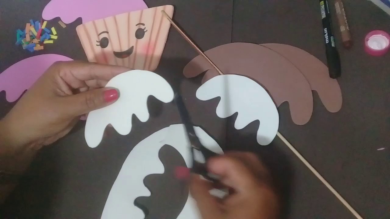 DIY CUPCAKE EM E.V.A-Jane Arteira + DICAS