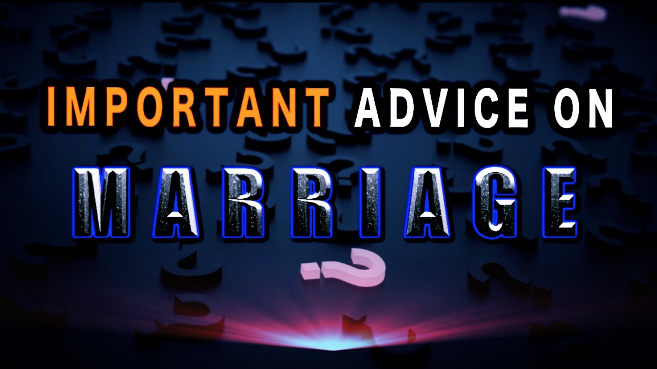 MARRIAGE ADVICE ( Great Words ) BEAUTIFUL REMINDER - MUFTI MENK