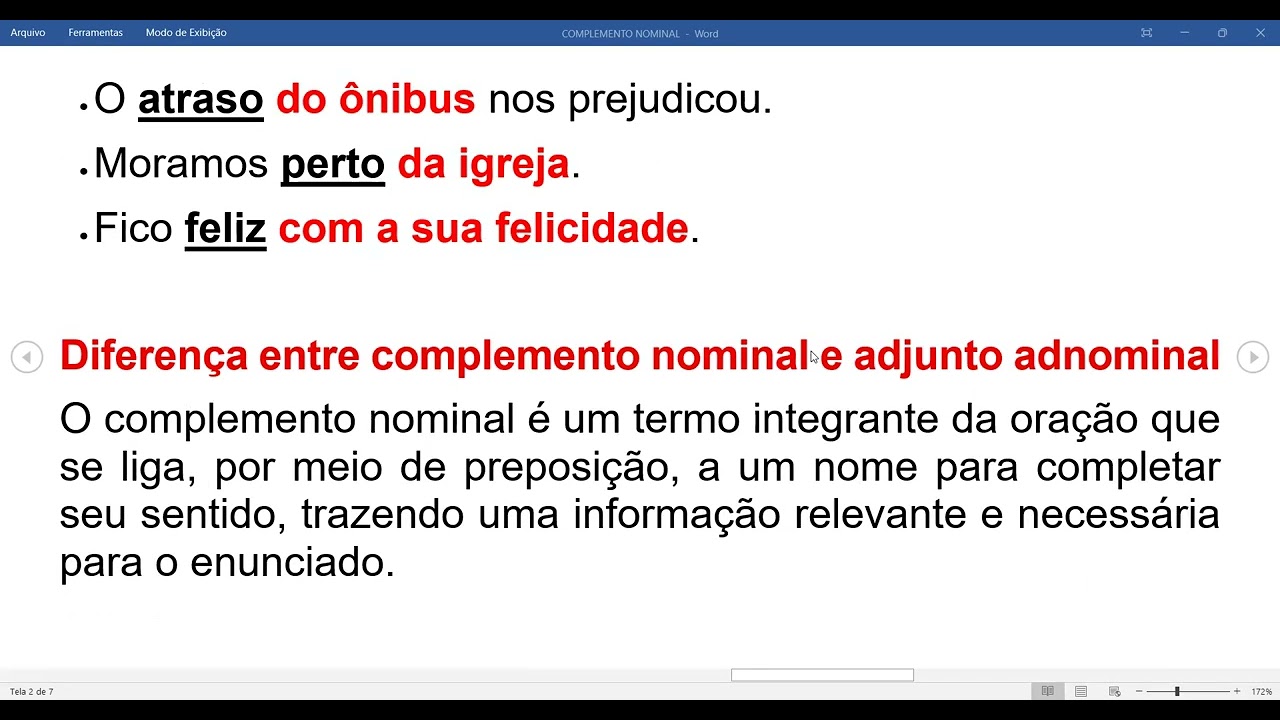 COMPLEMENTO NOMINAL
