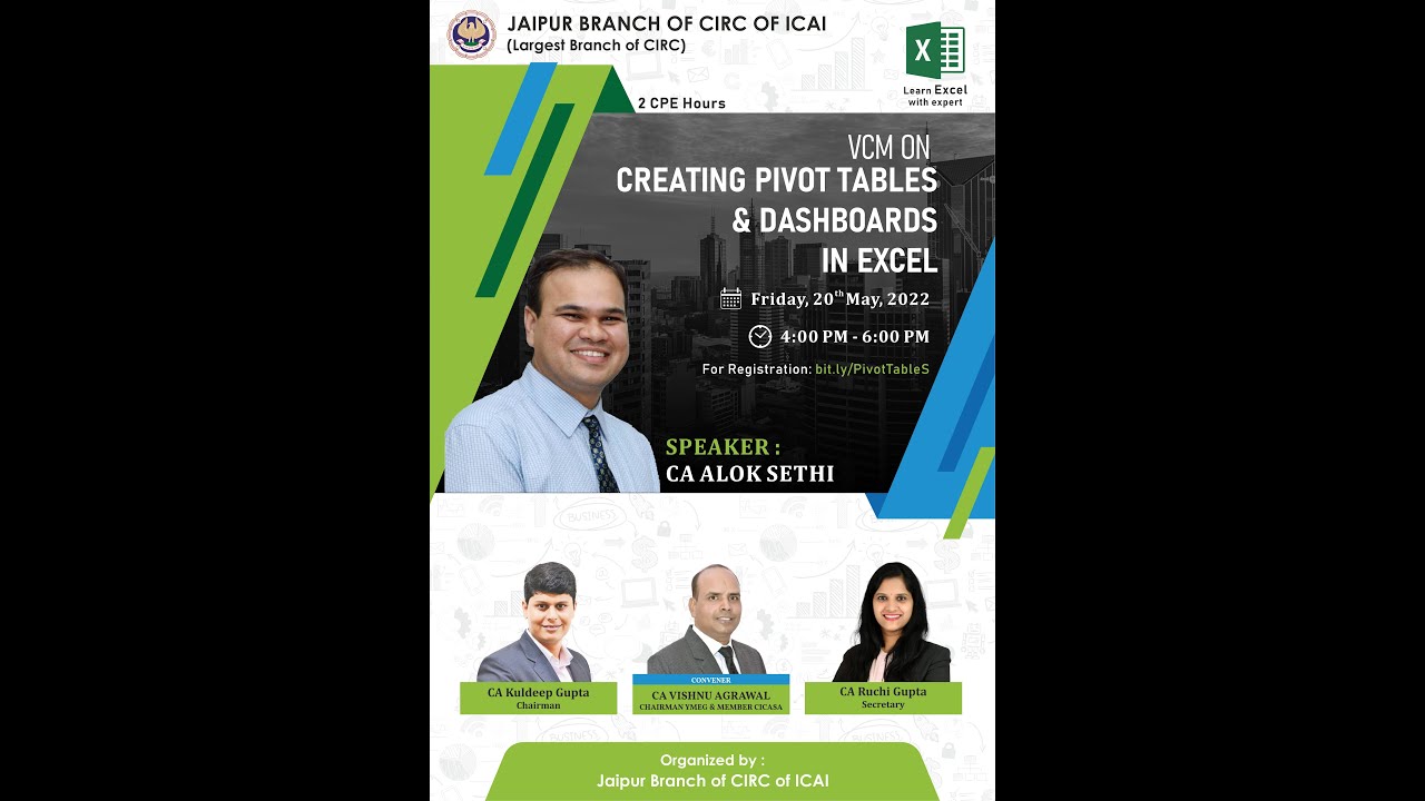 VCM on Creating Pivot Tables & Dashboards in Excel