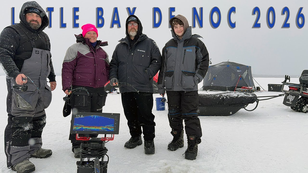 Little Bay De Noc Ice Camping 2026: Walleye and Northern Pike Through the Ice