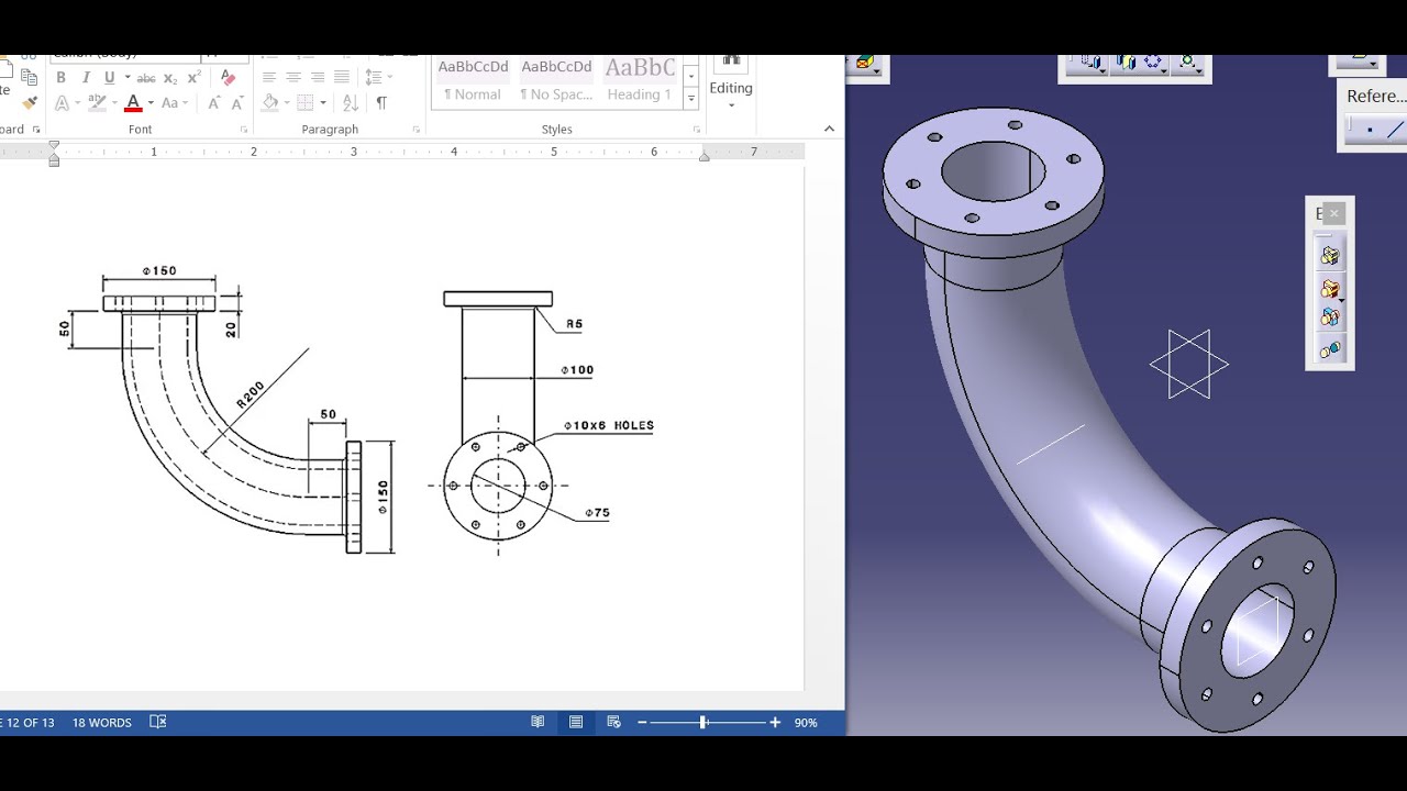 Rib and Slot tool in CATIA V5: CATIA V5 tutorial for beginners